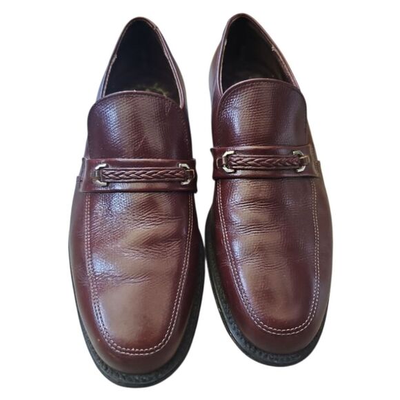 O’Sullivan Executive Imperial Leather Loafers Men’s 9.5D Burgundy USA Union Made main image 4